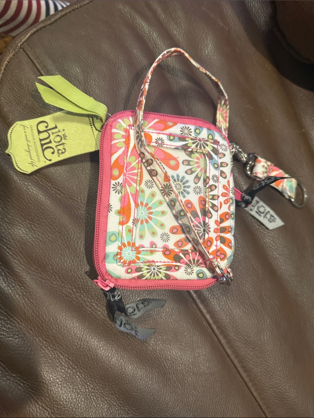 Floral Pink Wristlet Clutch